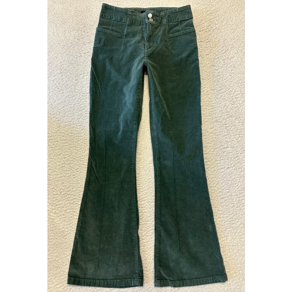 Lucky Brand Womens Stevie High Rise Flare Corduroy Pants Size 8